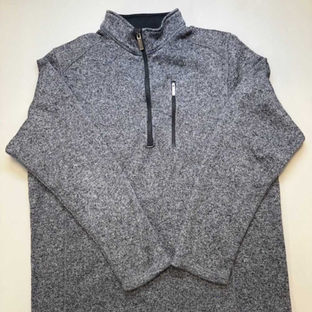 Woolrich Men's Gray Sweater 1/4 Zip Pullover Long Sleeve Shirt Size XL HMQ0038S